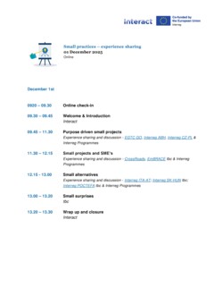20251201 small practices _draft agenda