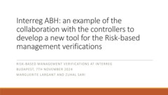 Risk-based management verifications in Interreg | 7 November 2024 in Budapest, Hungary
