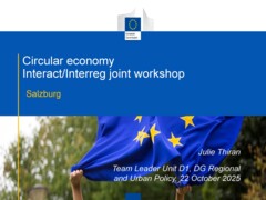 Full Circle: From Lessons Learned to Future Possibilities - Circular Economy and Interreg (Salzburg)
