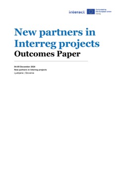 New partners in Interreg projects_outcomes paper