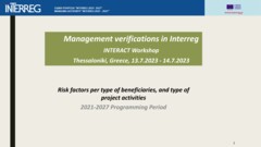07 Risk factors per type of beneficiaries and type of project activities