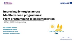 Presentation | Synergies in the Mediterranean from programming to implementation
