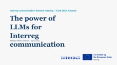 Interreg Communication Network (ICON) Meeting 2025