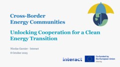 Cross-Border Energy Communities - Webinar 8 October 2025
