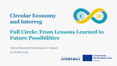 Full Circle: From Lessons Learned to Future Possibilities - Circular Economy and Interreg (Salzburg)