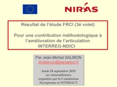 Webinaire RUP - Présentation Etude Coordination NDICI-FEDER