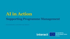 Mind Meets Machine: AI tools and trends in Interreg programme management