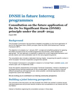 2026-08-17 Consultaiton guidance DNSH in future Interreg programmes