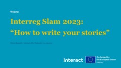 How to write stories for the Interreg Slam 2023