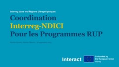 Webinaire RUP - Présentation Etude Coordination NDICI-FEDER