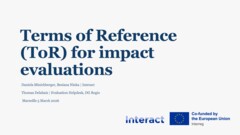 Terms of Reference (ToR) for impact evaluations