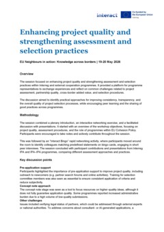 EU Neighbours in action: Knowledge across borders | Sessions reports