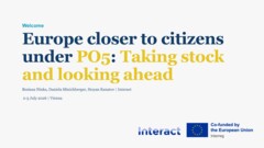Europe closer to citizens under PO5: Taking stock and looking ahead