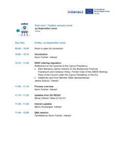 2026-09-25 Post 2027 draft agenda