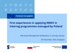 Risk-based management verifications in Interreg | 7 November 2024 in Budapest, Hungary
