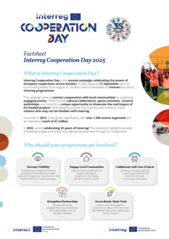 Factsheet Interreg Cooperation Day 2025