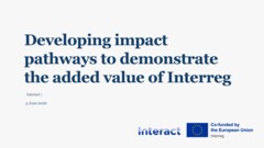 Developing impact pathways to demonstrate the added value of Interreg_ 3 June _online