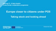 Europe closer to citizens under PO5: Taking stock and looking ahead