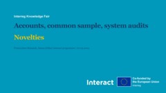 Interreg Knowledge Fair 2024 Day 3 | Accounts, common sample, system audits: Novelties in the current period