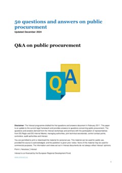 Q&A on public procurement