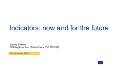 Indicators: for now & the future