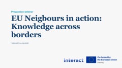 Webinar to prepare for EU neighbours in action: Knowledge across borders