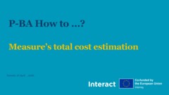 P-BA How to…? Measure’s total cost estimation