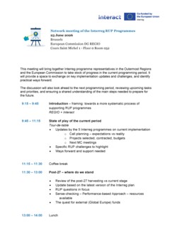 230626 Interreg RUP meeting agenda