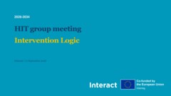 Presentation |Hit group meeting Intervention Logic 