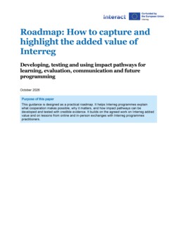 Roadmap: How to capture and highlight the added value of Interreg