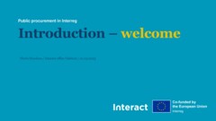Public procurement in Interreg