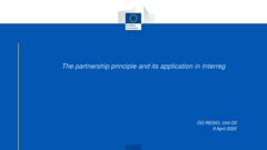 The partnership principle and its application in Interreg – taking stock