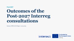 Outcomes of the Post-2027 Interreg consultations