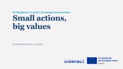 EU Neighbours in action: Knowledge across borders