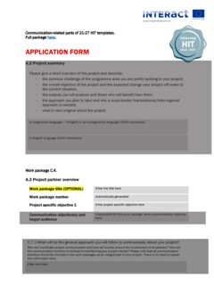 Communication-related parts of 21-27 HIT templates