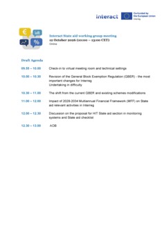 Draft agenda State aid working group 12 October 2026