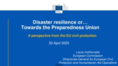 Interreg for a Greener Europe webinar - Disaster Risk Management