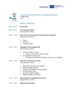Agenda Interreg Cooperation Day 2025