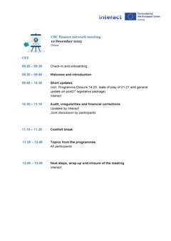 2025_12_10 CBC Fin network draft agenda