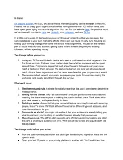 Pre-Read document_ Social Media workshop with Meridian_ICONevent