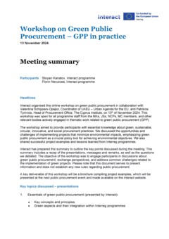 2024-11-13 Summary workshop on green public procurement
