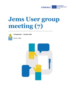 20250930_Jems User Group Meeting_Agenda_Lecce
