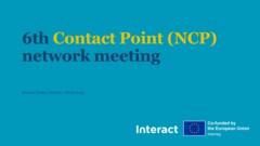 6th Contact Point (NCP) network meeting