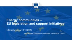 Cross-Border Energy Communities - Webinar 8 October 2025