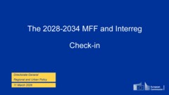 MFF and Interreg Post 2027 Check in