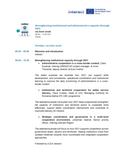 Final agenda