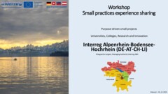 Small practices - experience sharing