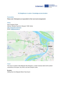 Practicalities | EU Neighbours in action-Knowledge across borders_Belgrade (RS) 19-20 May 2026