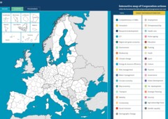 Interactive map for Cooperation actions under the IJG goal 2021-2027