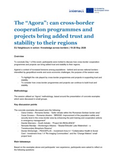 EU Neighbours in action: Knowledge across borders | Sessions reports